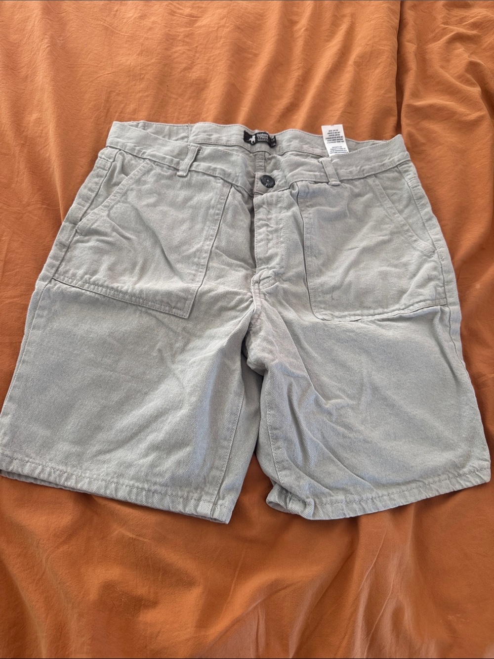 Men's Light Gray Casual Pocket Shorts 34